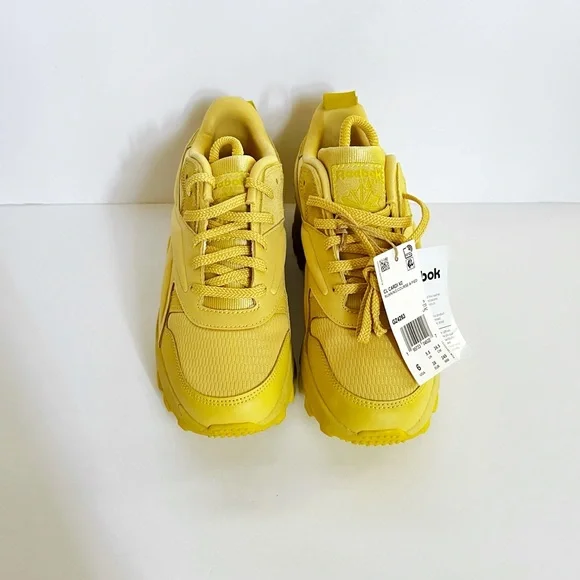 CL CARDI V2 Reebok Juniors size 6 Bright Yellow Sneakers - Picture 5 of 8